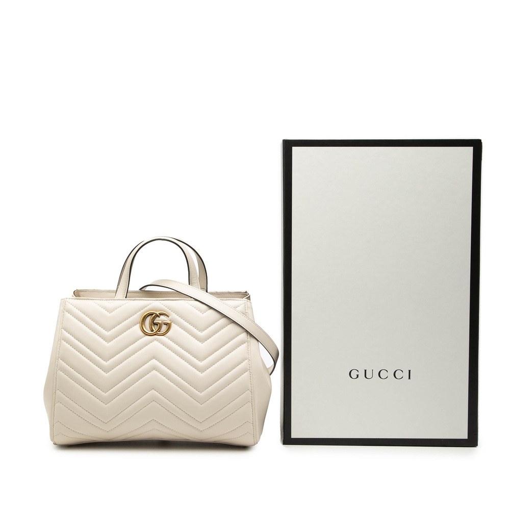 Pre-Loved Gucci Small GG Marmont Matelasse Calfskin Satchel - Picture 8 of 8